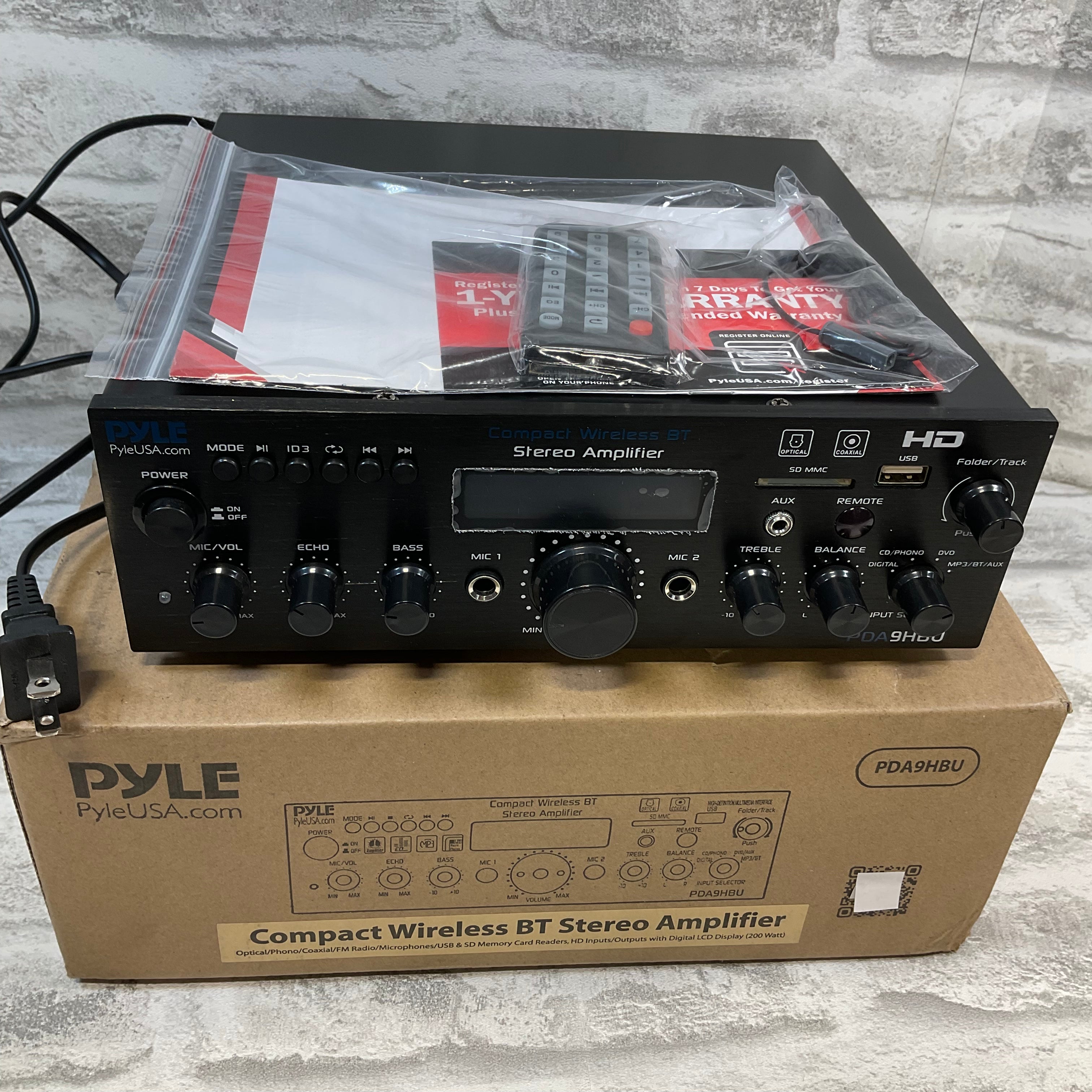 PYLE Bluetooth Stereo Amplifier Receiver PDA9HBU (7530760863982)
